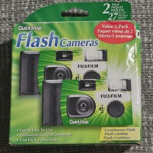 FUJIFILM QuickSnap Flash Cameras Value 2-Pack One-Time-Use 400 Speed Exp 2024-01